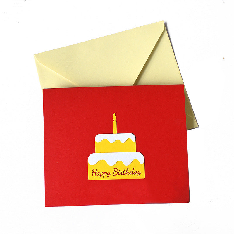 Tarjeta de cumpleaños tridimensional hecha a mano