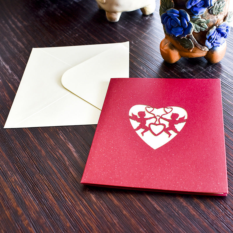 Tarjeta de felicitación 3D de alta calidad - Perfecta para boda y aniversario