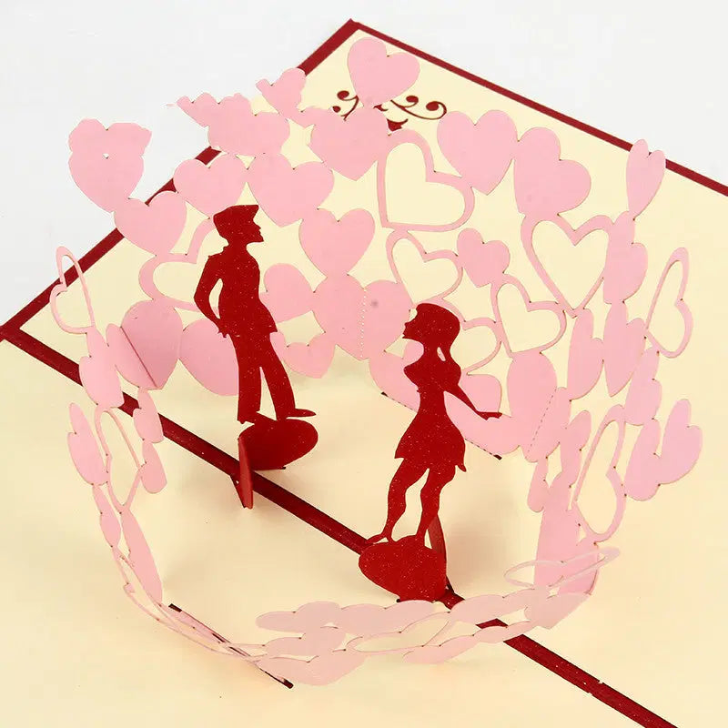 Handgemachte 3D Grußkarte 'Liebesbotschaft'