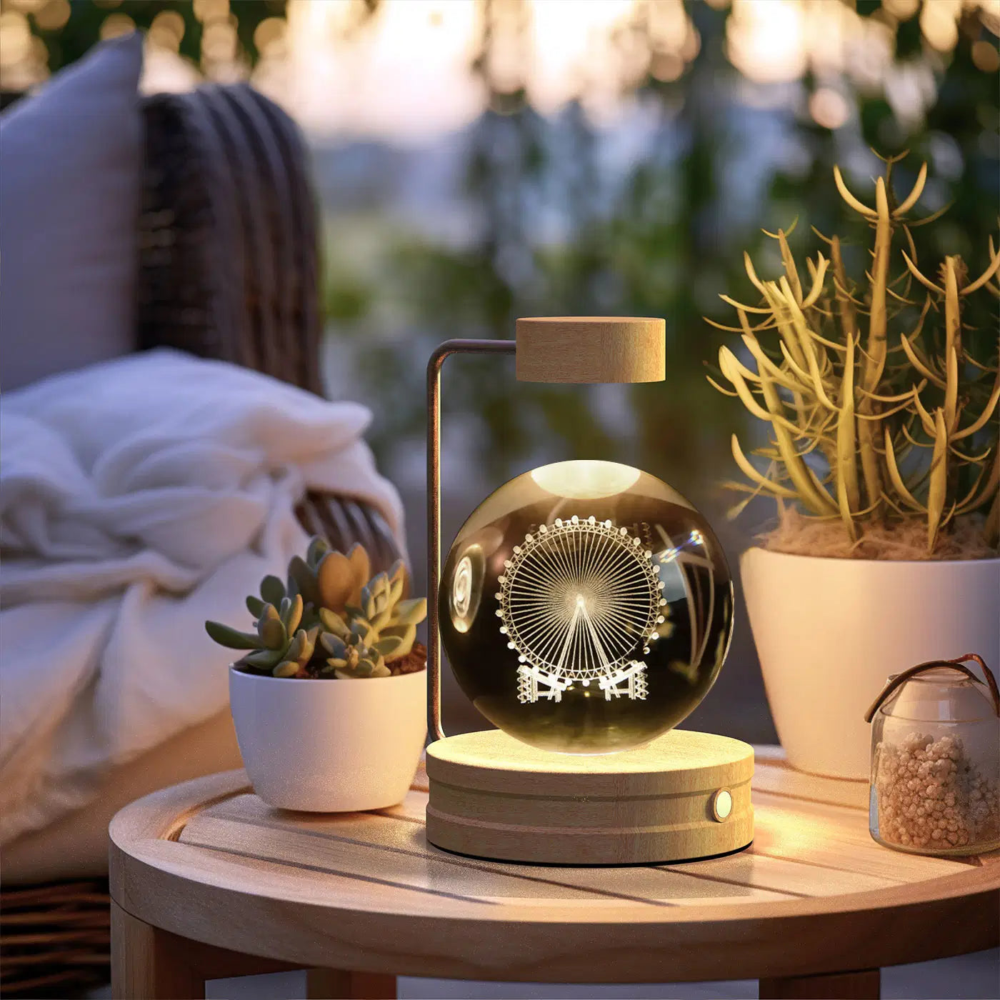 Crystal Night Light Dino Galaxy – warm USB mood light