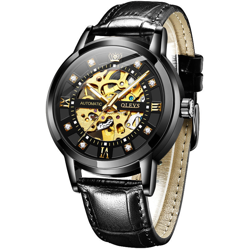 OLEVS Herenhorloge 9901 - Mechanisch, Waterdicht & Gloeiend