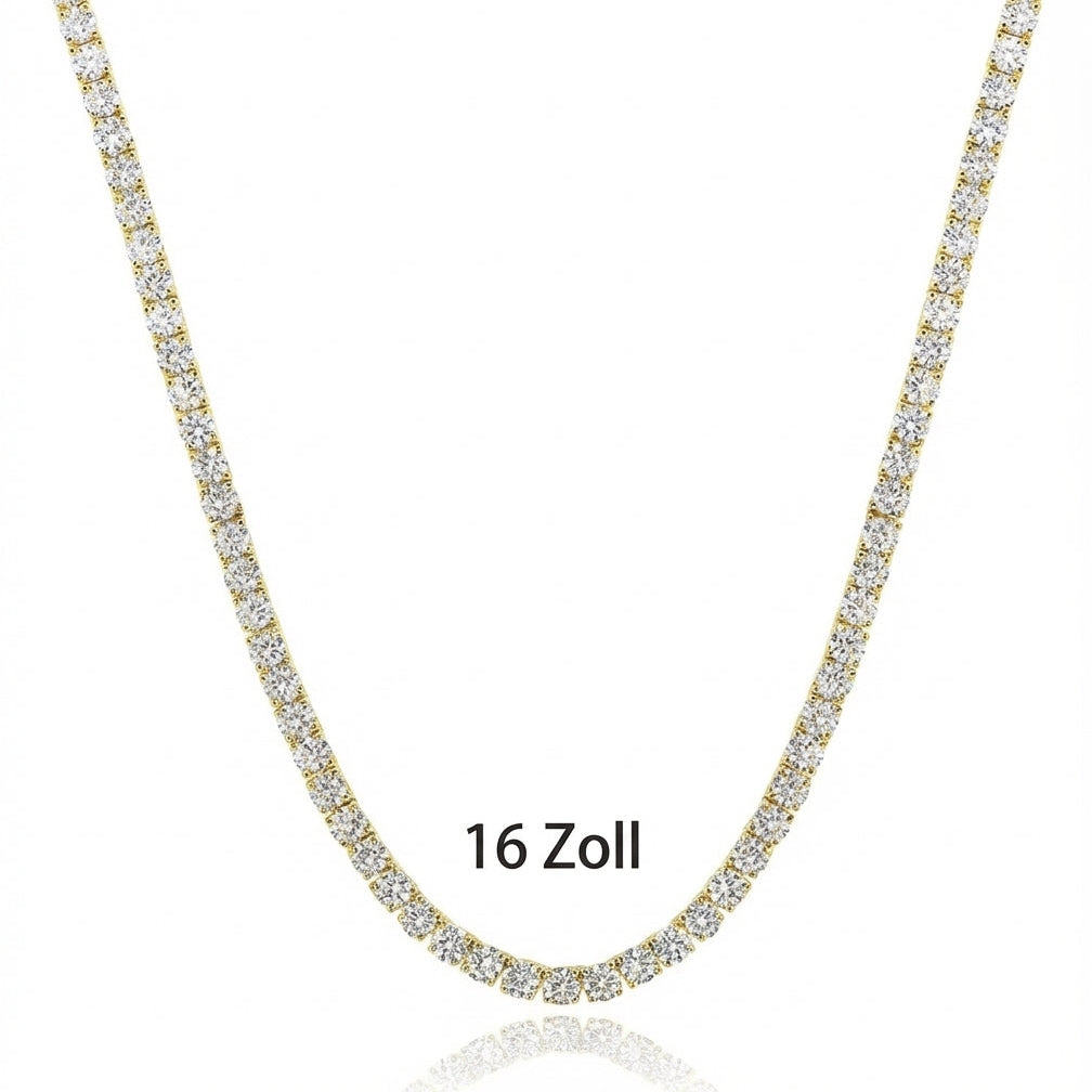 925 Sterlingsilber Moissanit Gliederkette - Amorlune