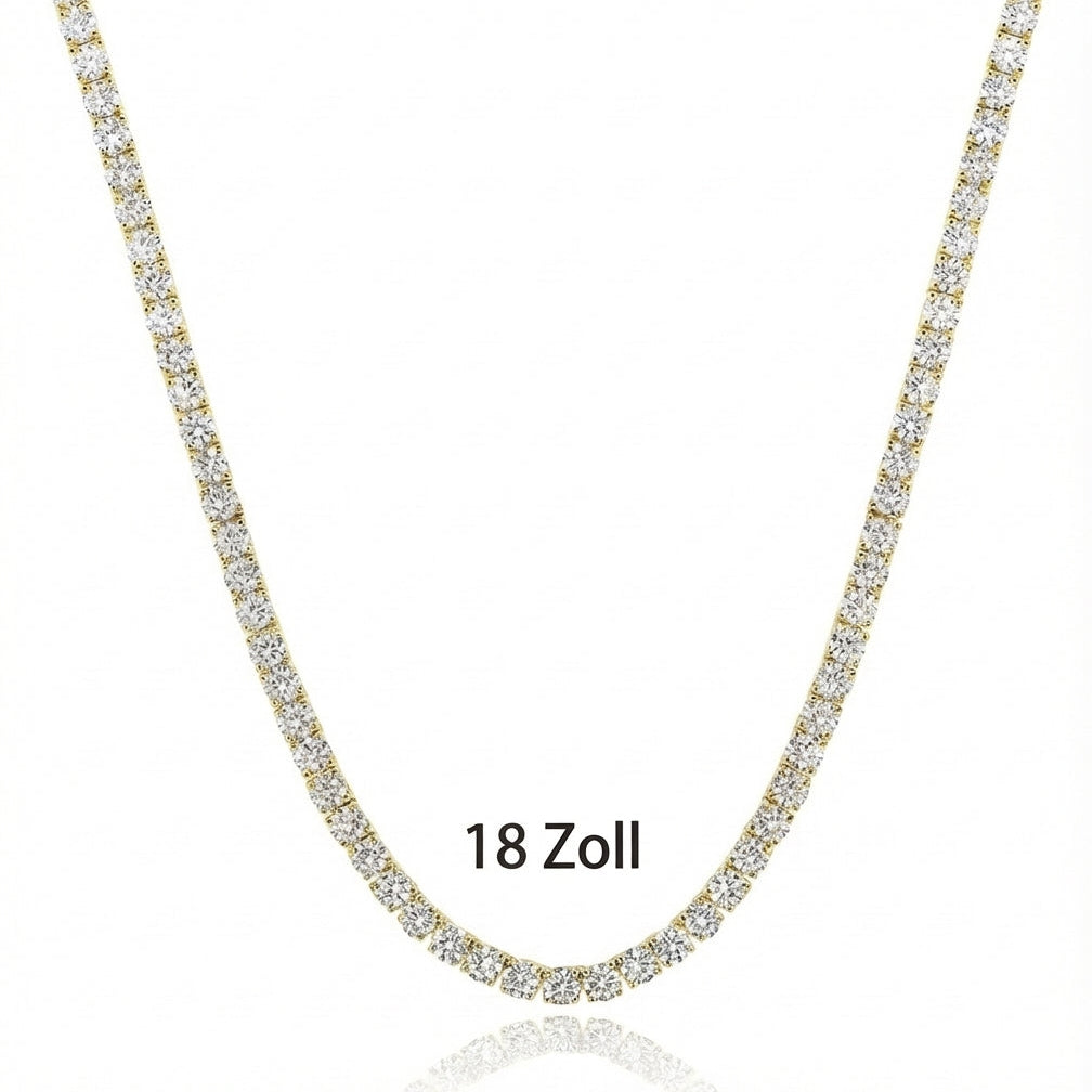 925 Sterlingsilber Moissanit Gliederkette - Amorlune