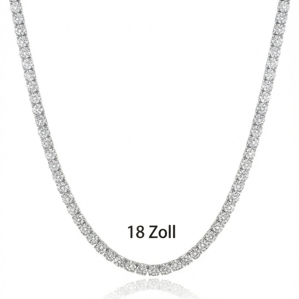 925 Sterlingsilber Moissanit Gliederkette - Amorlune