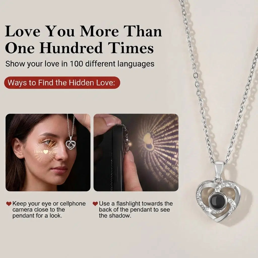 Apfel Geschenkbox mit Seifenrose und „Ich liebe dich“-Halskette in 100 Sprachen - Amorlune