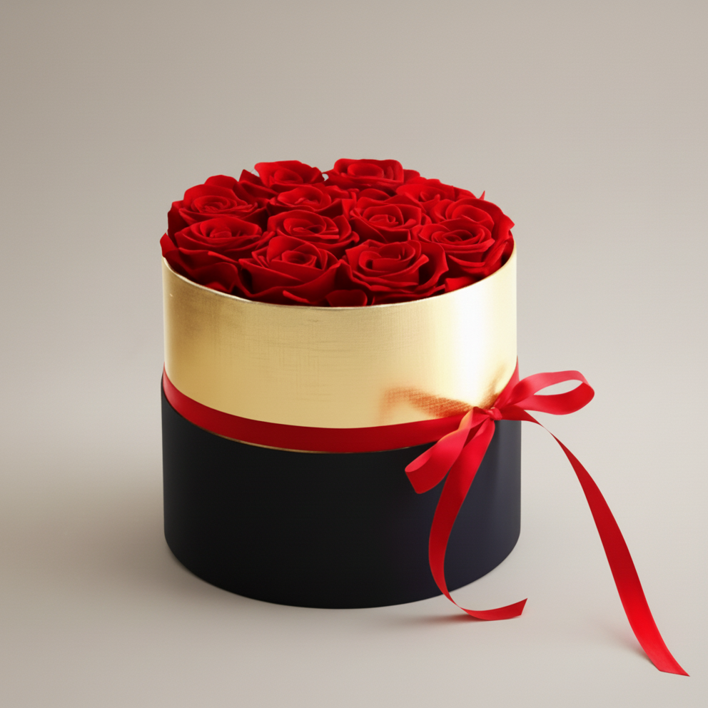 Eternal Roses Geschenkbox – Echte konservierte Rosen - Amorlune