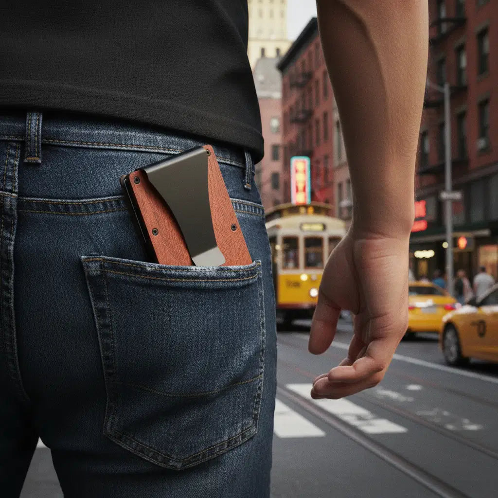 Holz-Kartenetui mit RFID-Schutz - Amorlune