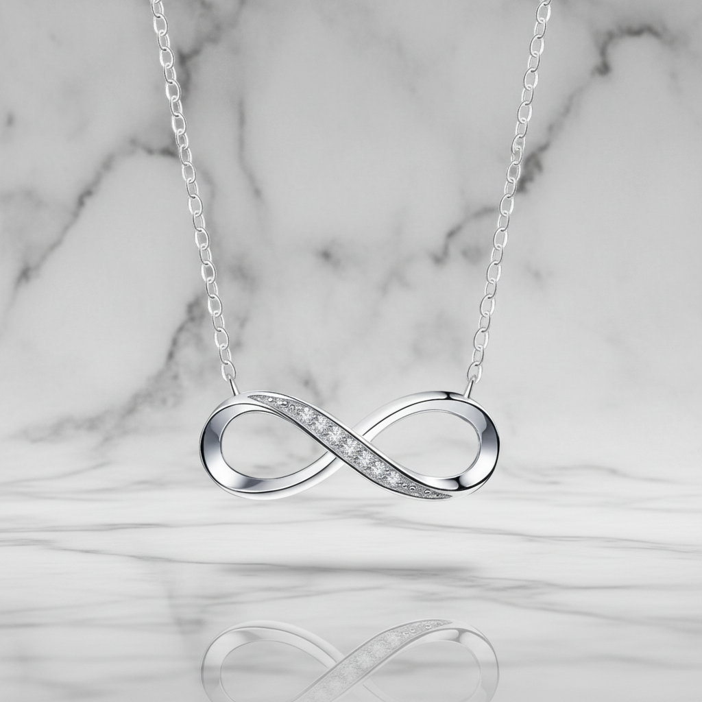 Infinity Halskette aus 925 Sterlingsilber - Amorlune
