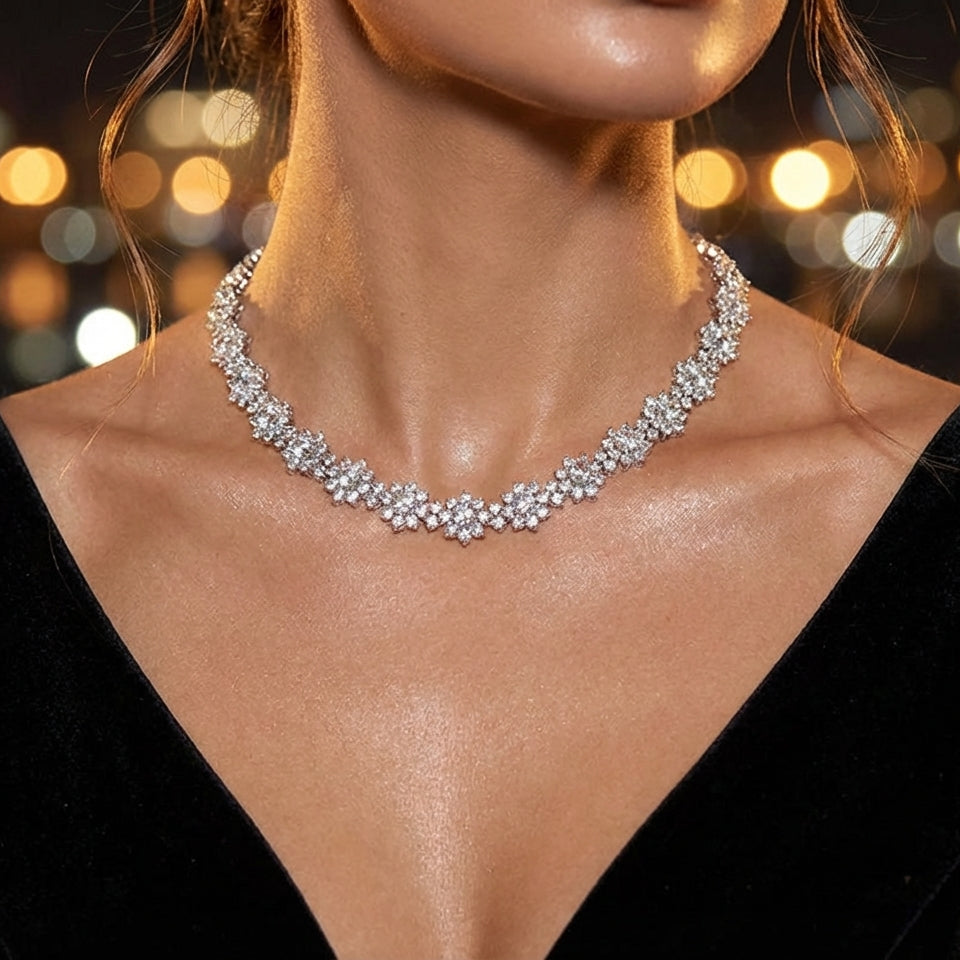 Moissanit Tenniskette – 925er Silber - Amorlune