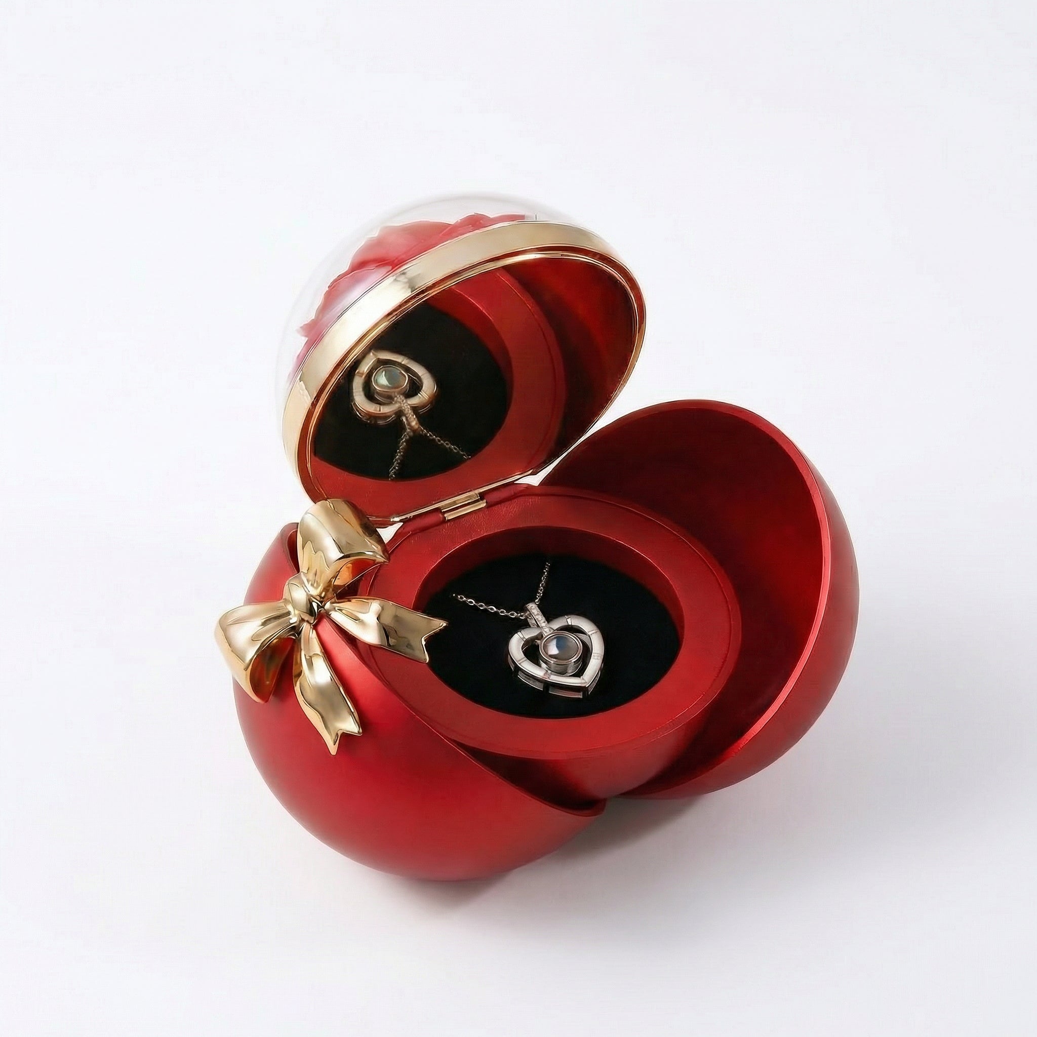 Rosen-Geschenkbox mit „Ich liebe Dich“-Kette & Schmuckfach - Amorlune