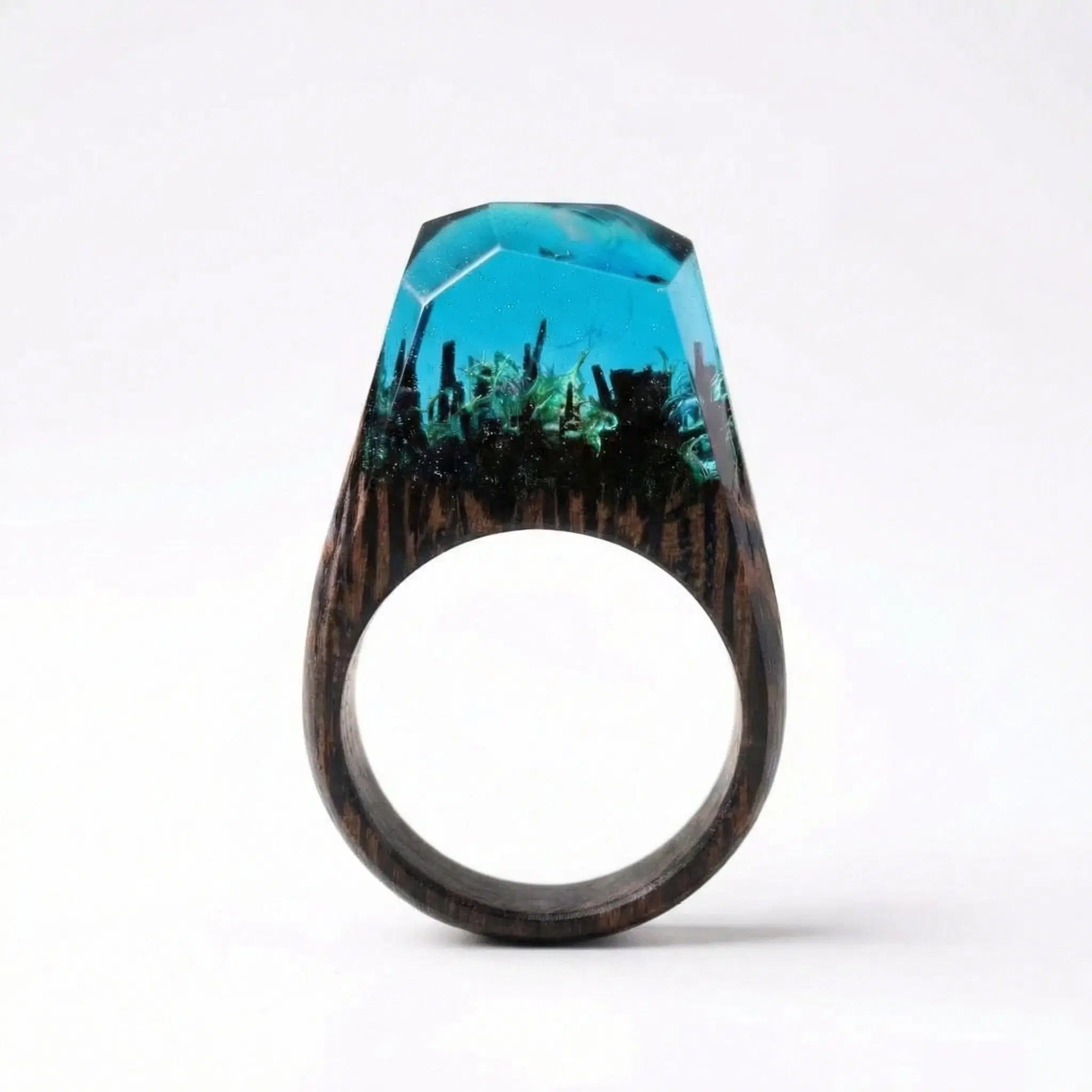 Timeless Ring – Handgefertigter Holzring mit Resin & floraler Eleganz - 96 Varianten - Unisex - Amorlune