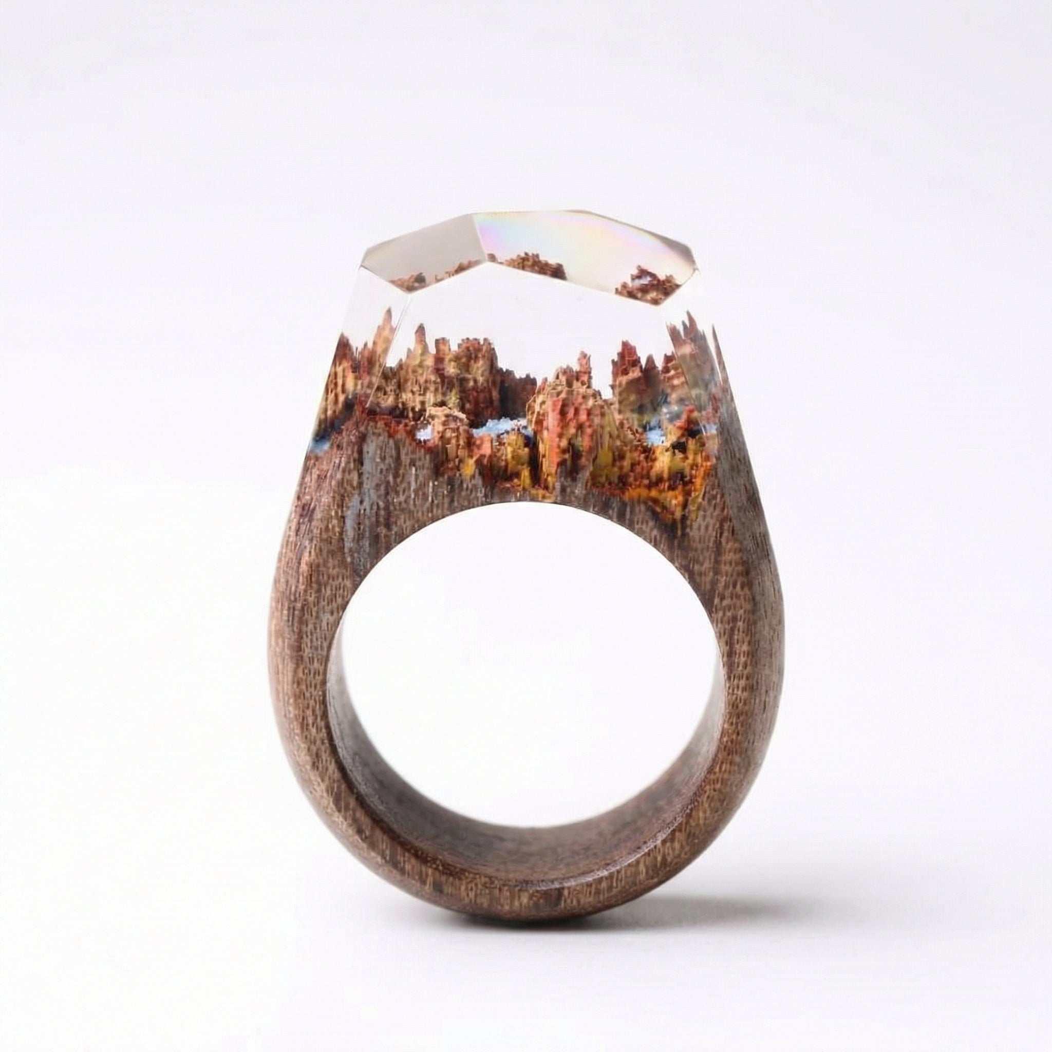 Timeless Ring – Handgefertigter Holzring mit Resin & floraler Eleganz | 96 Varianten | Unisex - Amorlune