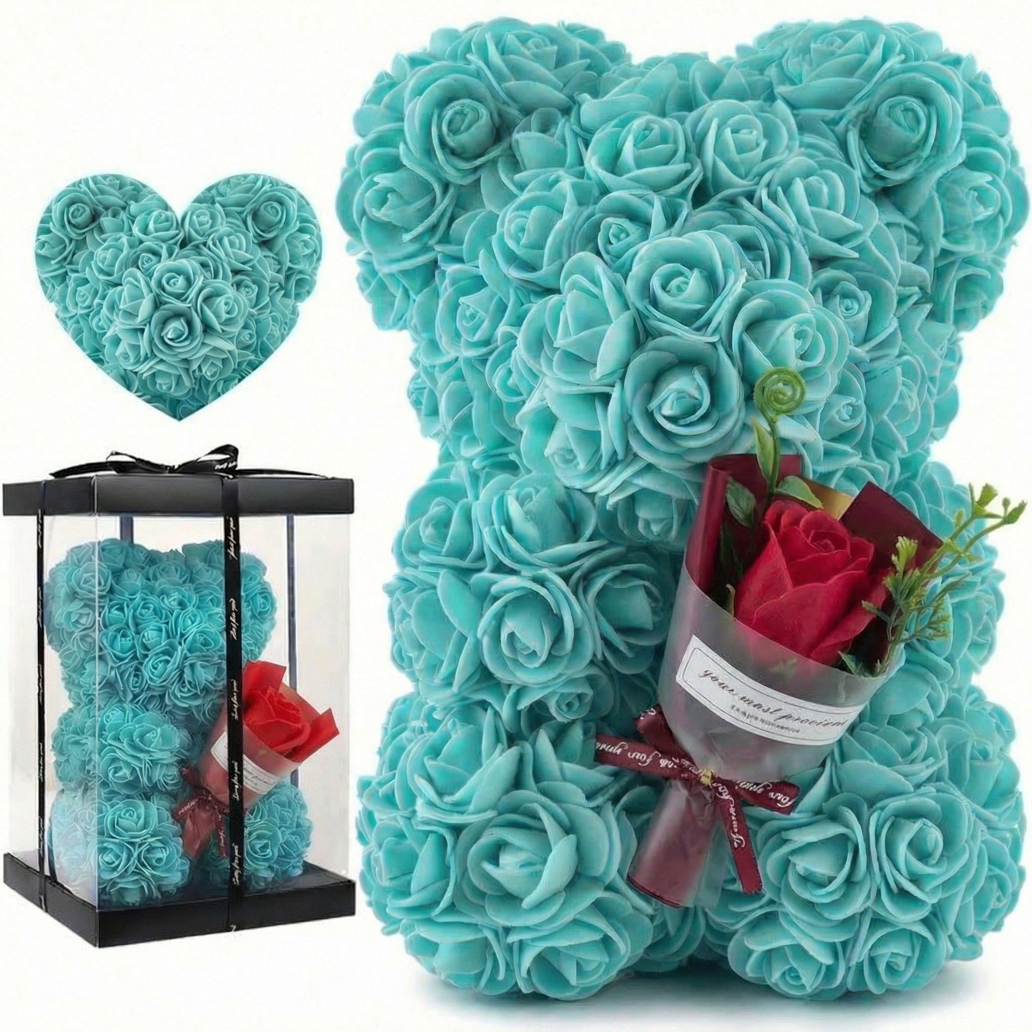 Preserved Rose Gift (Rosenbär) – Gift Box for Valentine's Day, Birthday & Anniversary
