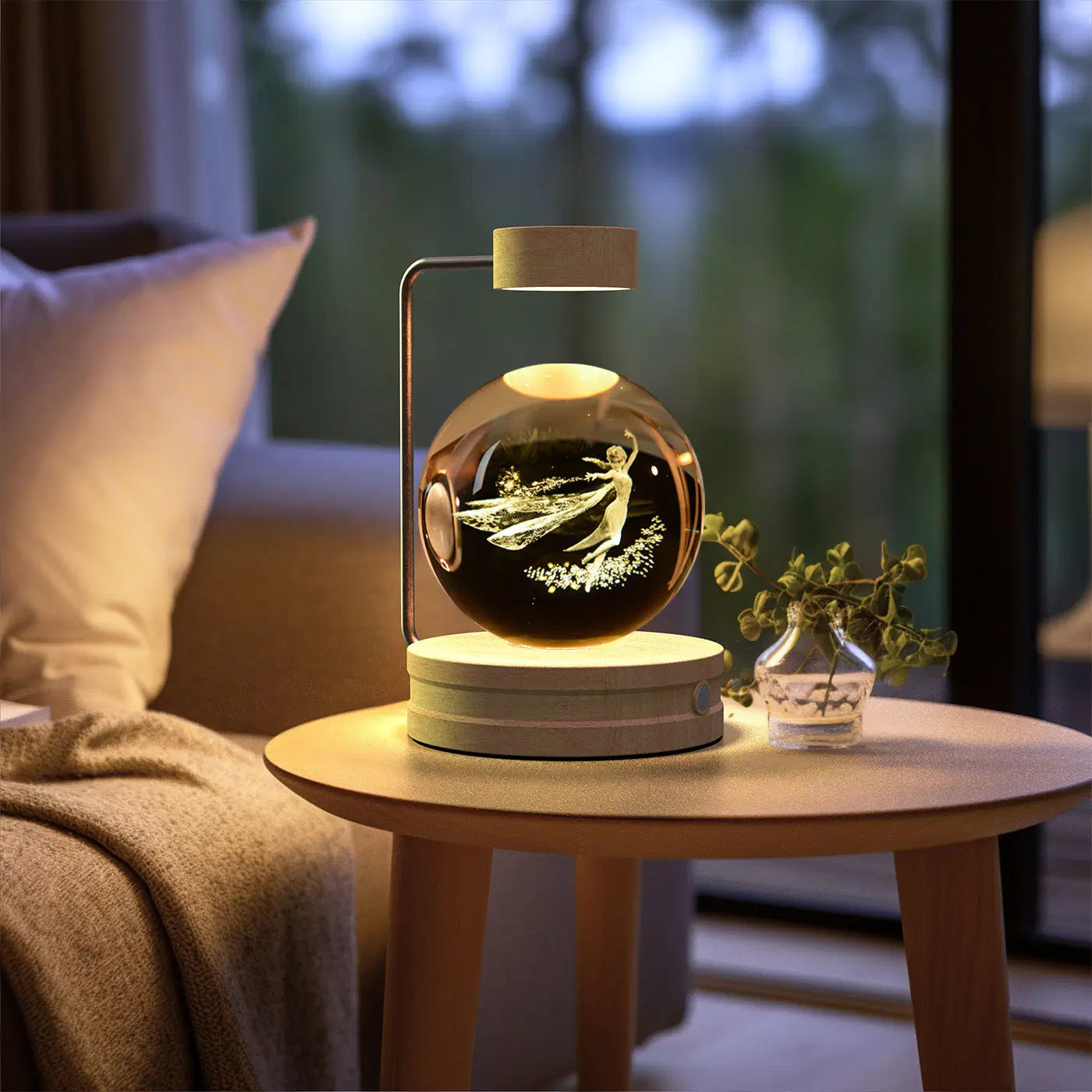 Crystal Night Light Dino Galaxy – warm USB mood light