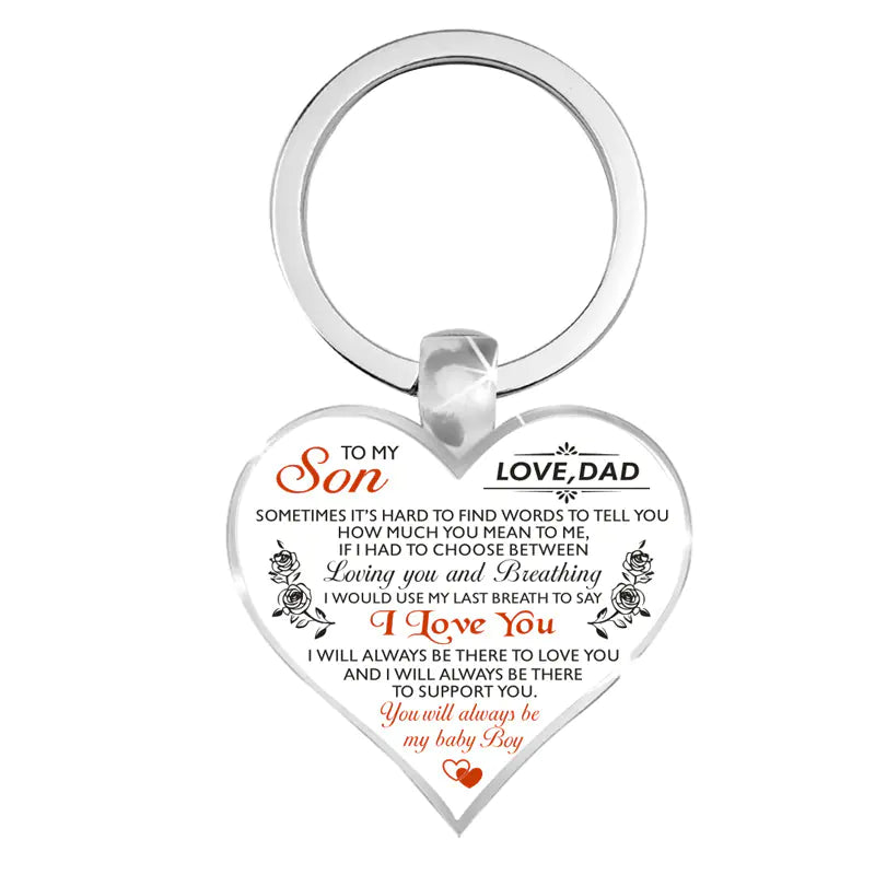 Amorlune heart design keychain pendant for wife and daughter, showcasing a beautiful, intertwined heart motif.