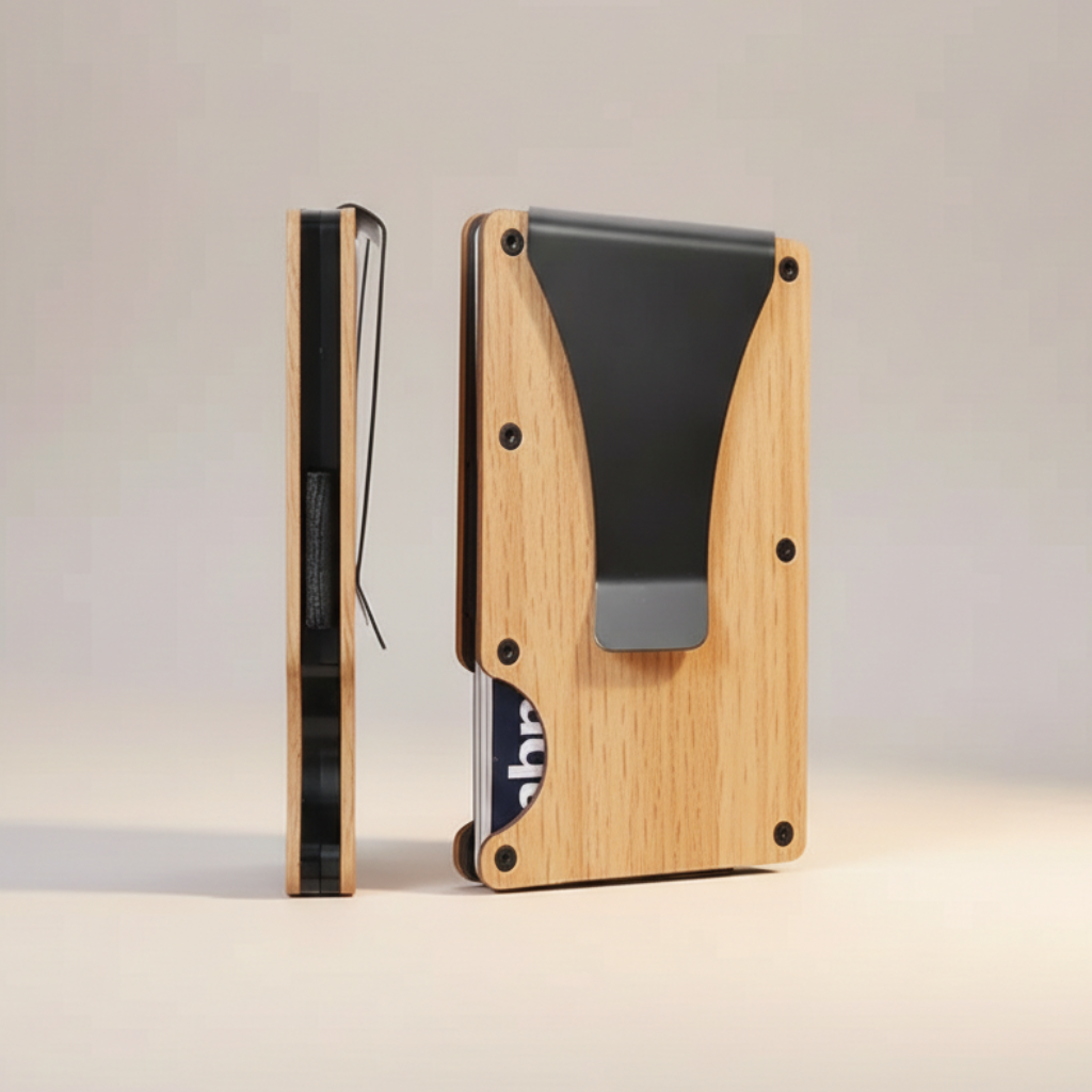 Holz-Kartenetui mit RFID-Schutz