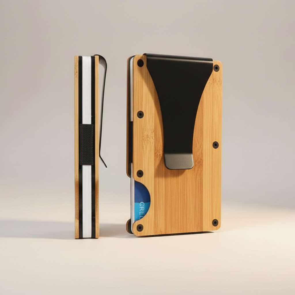 Holz-Kartenetui mit RFID-Schutz