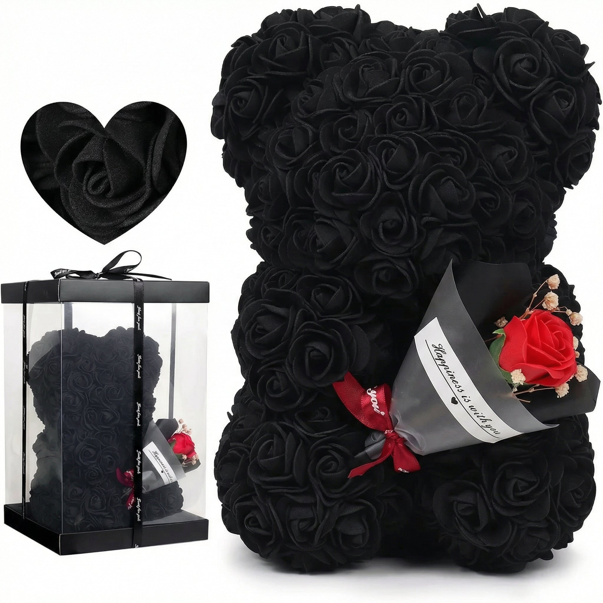 Preserved Rose Gift (Rosenbär) – Gift Box for Valentine's Day, Birthday & Anniversary