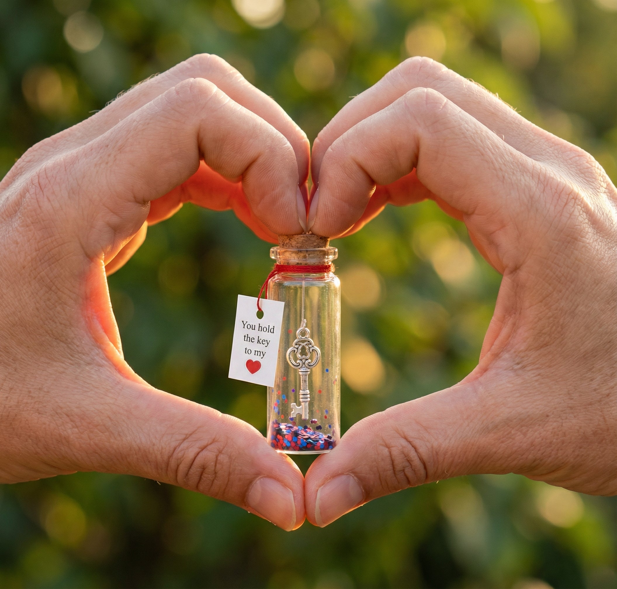 Valentine's Love Pendant Bottle - Romantischer Flaschenpost Anhänger