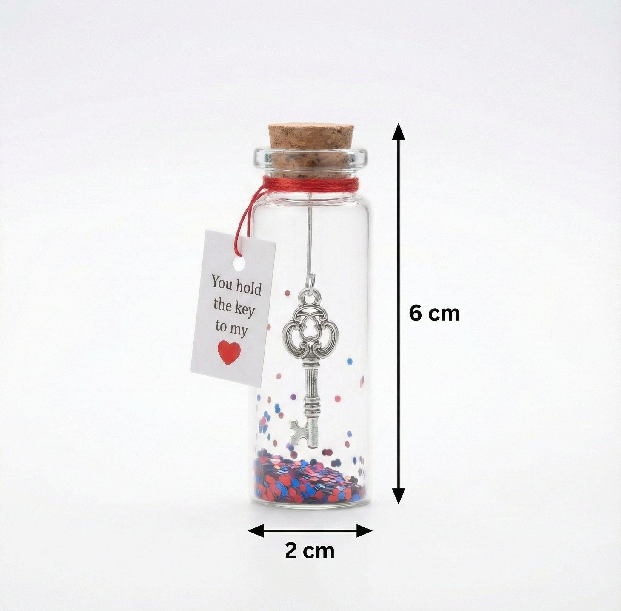 Valentine's Love Pendant Bottle - Romantischer Flaschenpost Anhänger