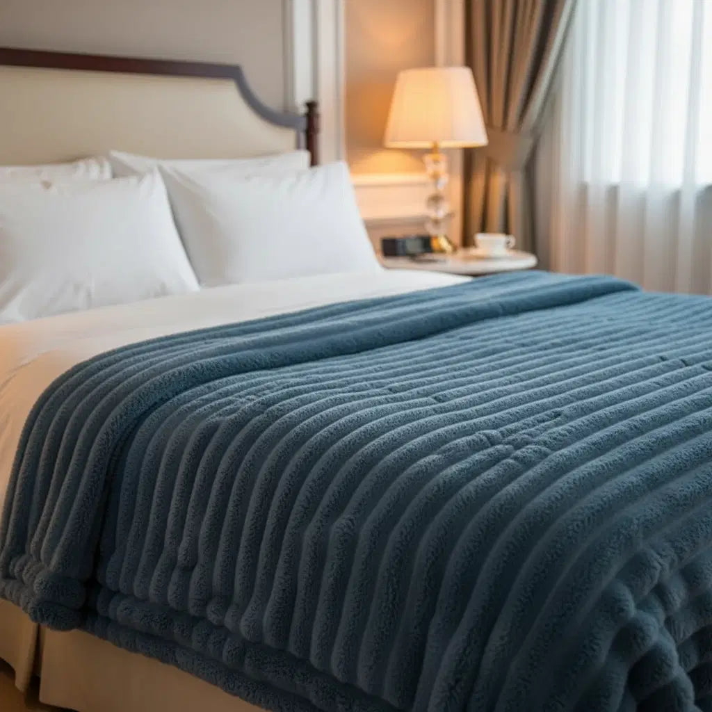 Cuddly Soft Velvet Blanket Made of Artificial Fur - Warm & Luxurious