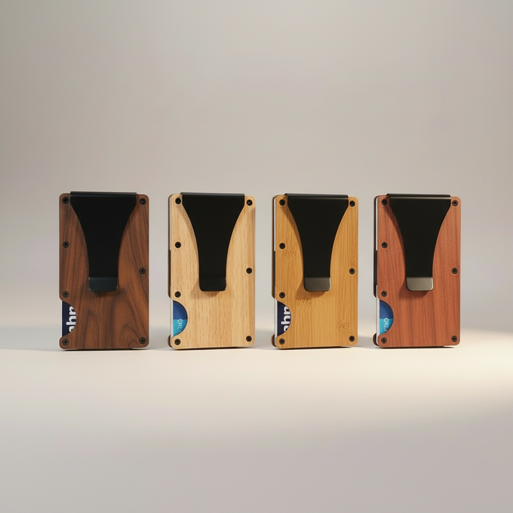 Holz-Kartenetui mit RFID-Schutz