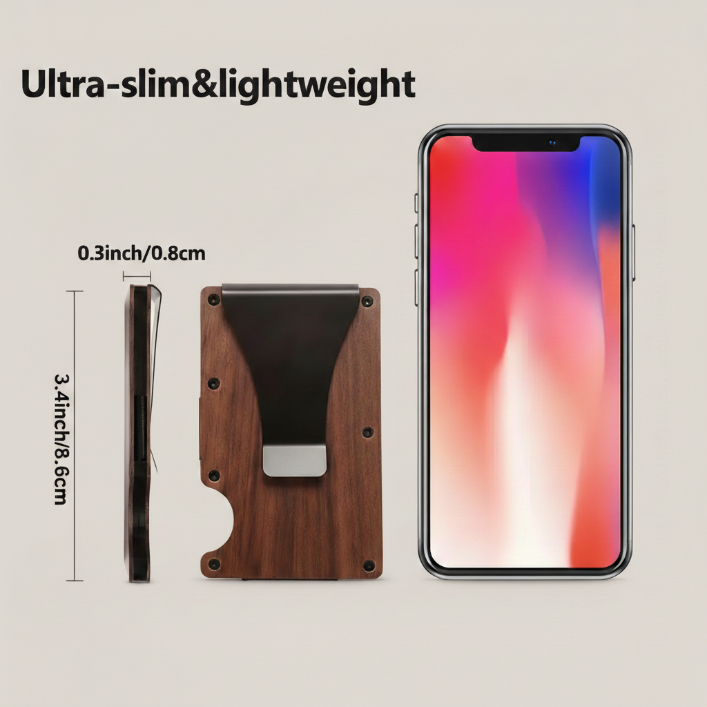 Holz-Kartenetui mit RFID-Schutz