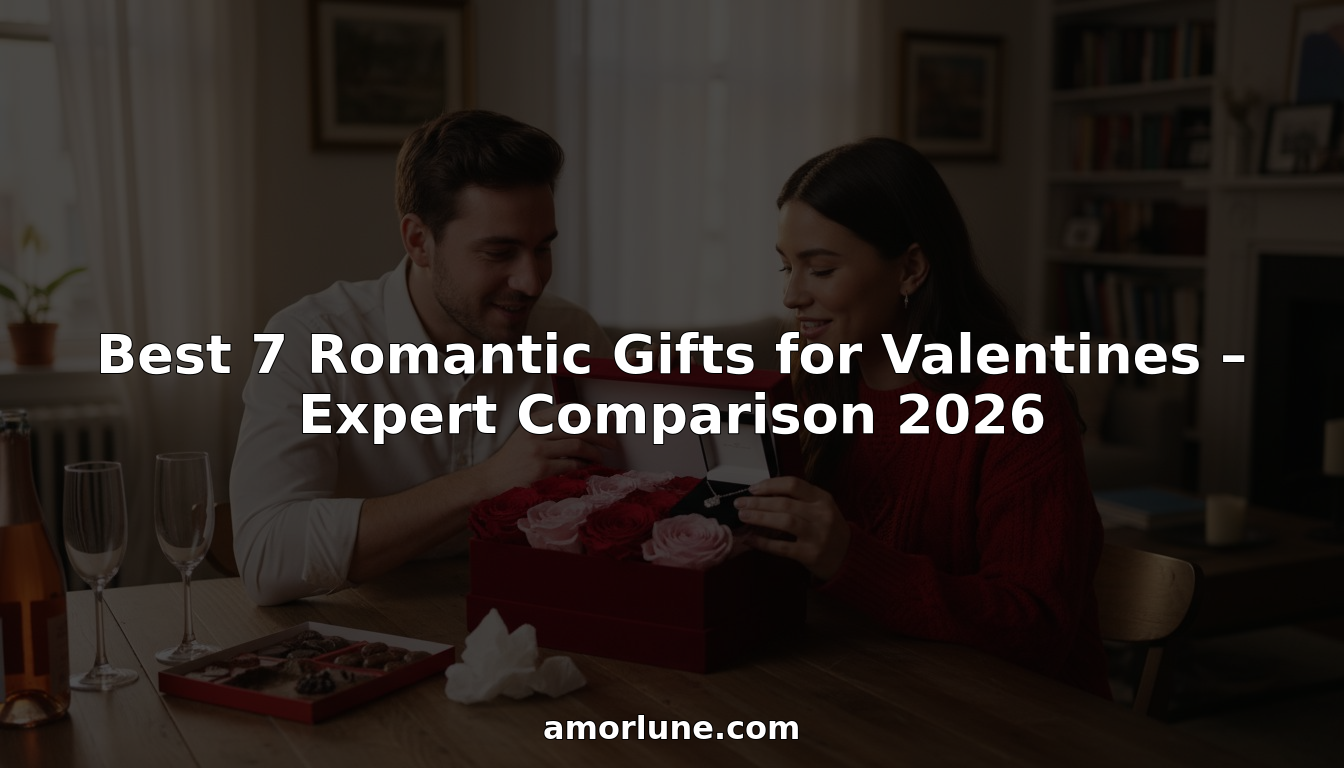 Couple unboxing romantic valentines gift at table