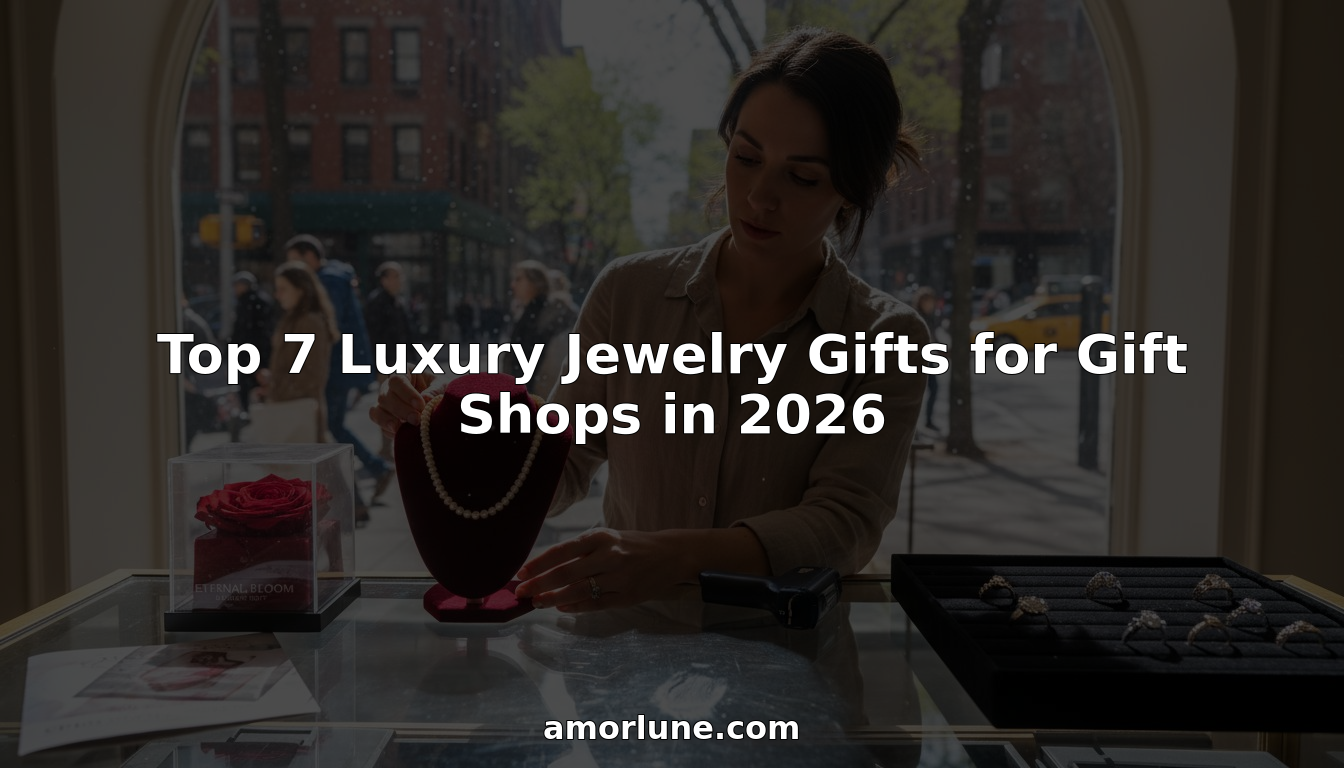 Shopkeeper arranging luxury jewelry display in boutique