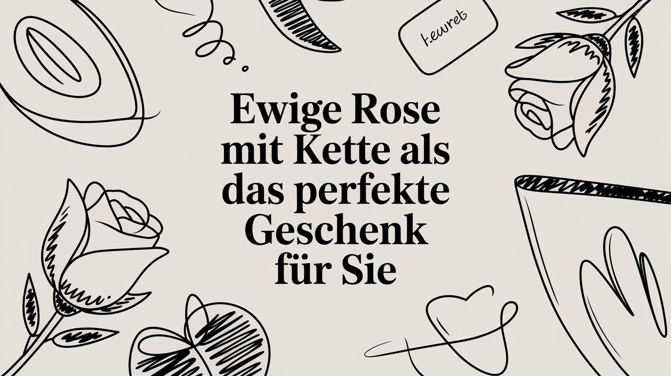 Ewige rose mit kette als das perfekte geschenk für sie