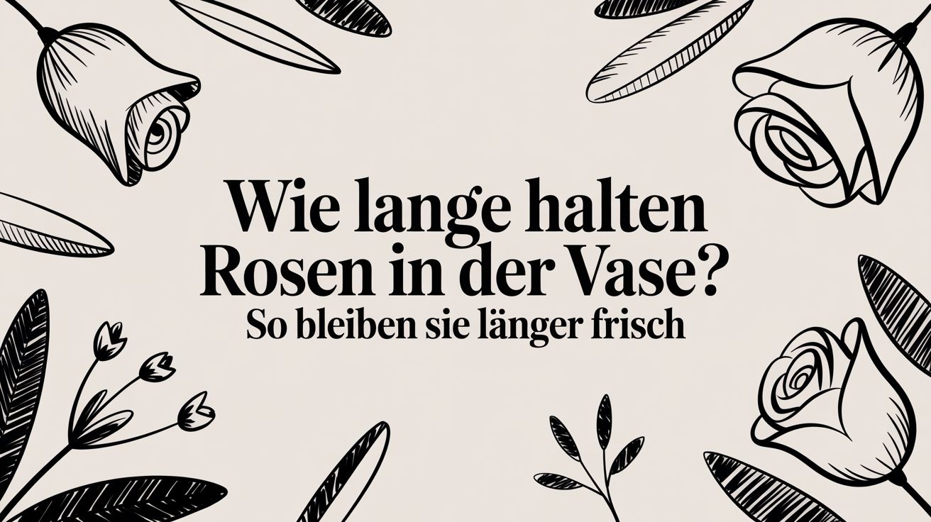 Wie lange halten Rosen in der Vase? So bleiben sie länger frisch