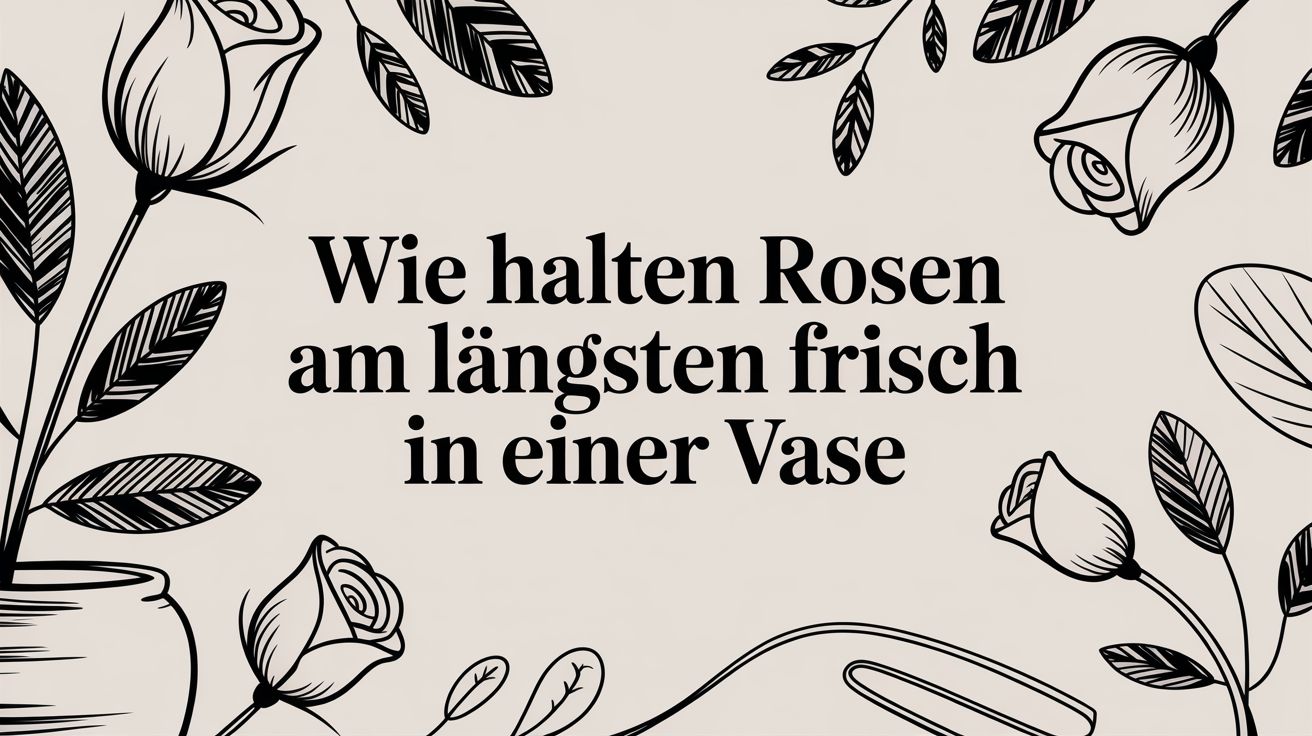 Wie halten rosen am längsten frisch in einer vase