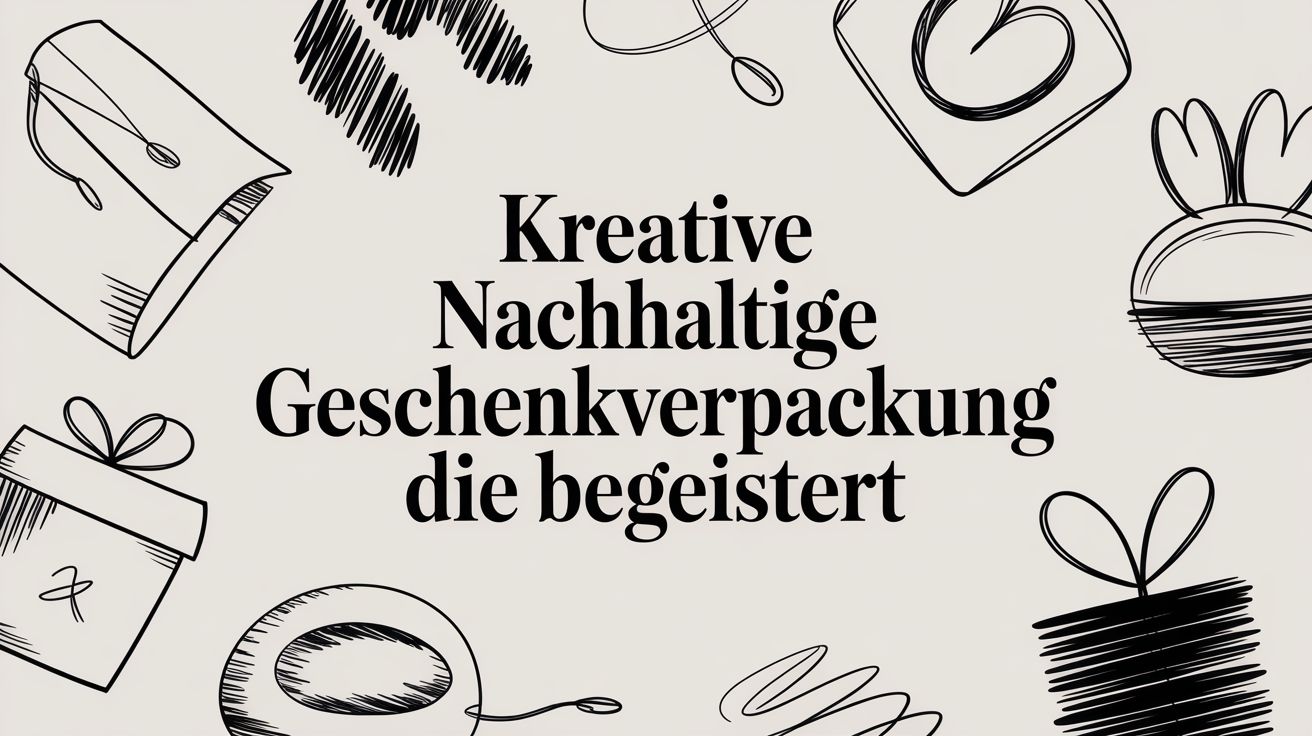 Kreative nachhaltige geschenkverpackung die begeistert
