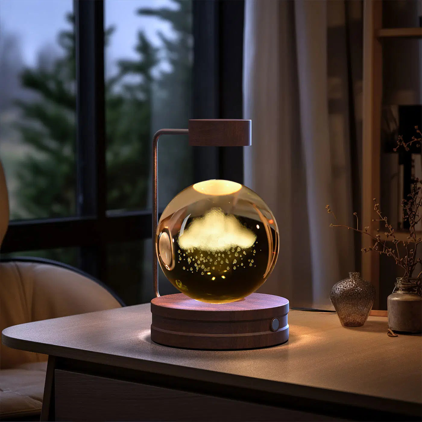 Crystal Night Light Dino Galaxy – warm USB mood light