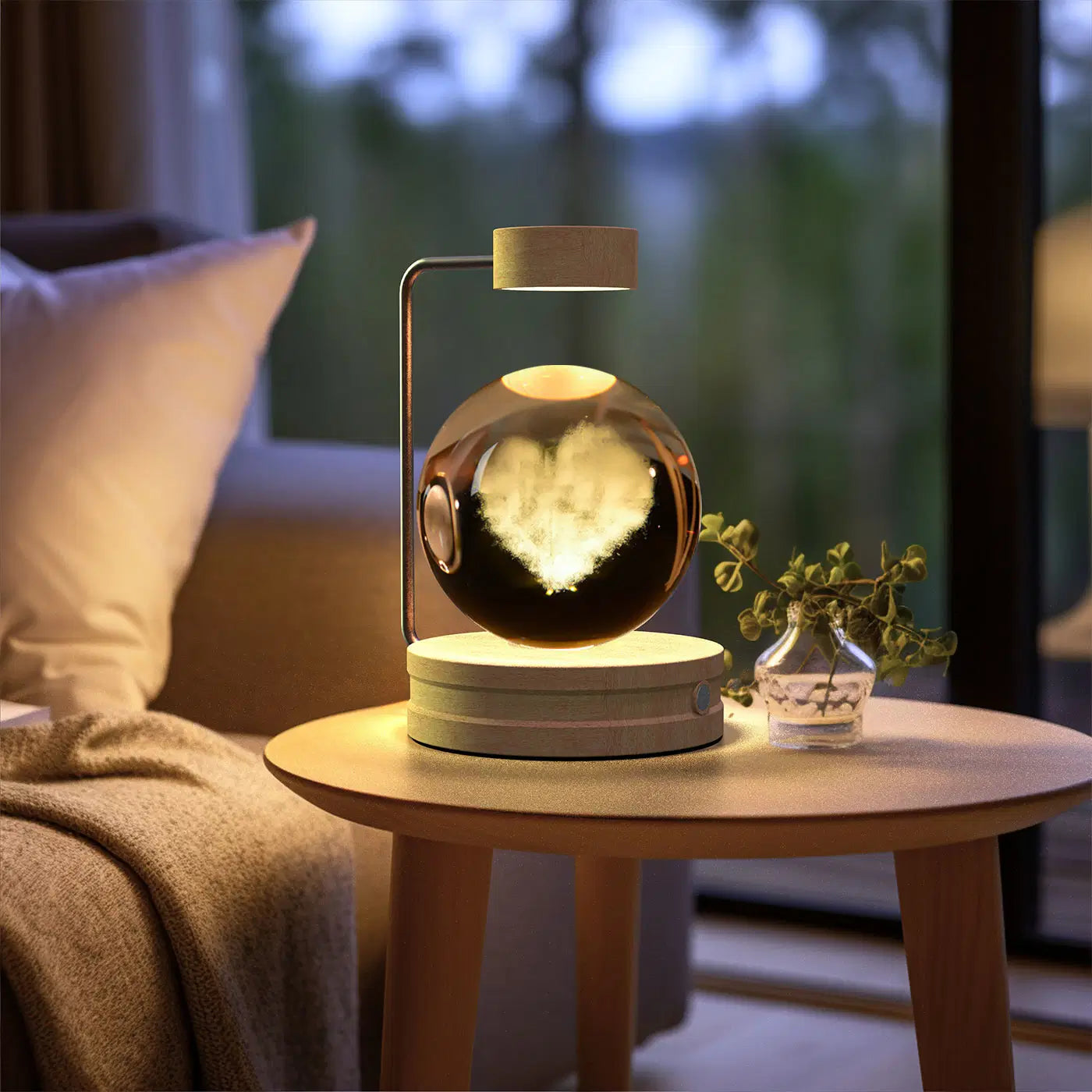 Crystal Night Light Dino Galaxy – warm USB mood light