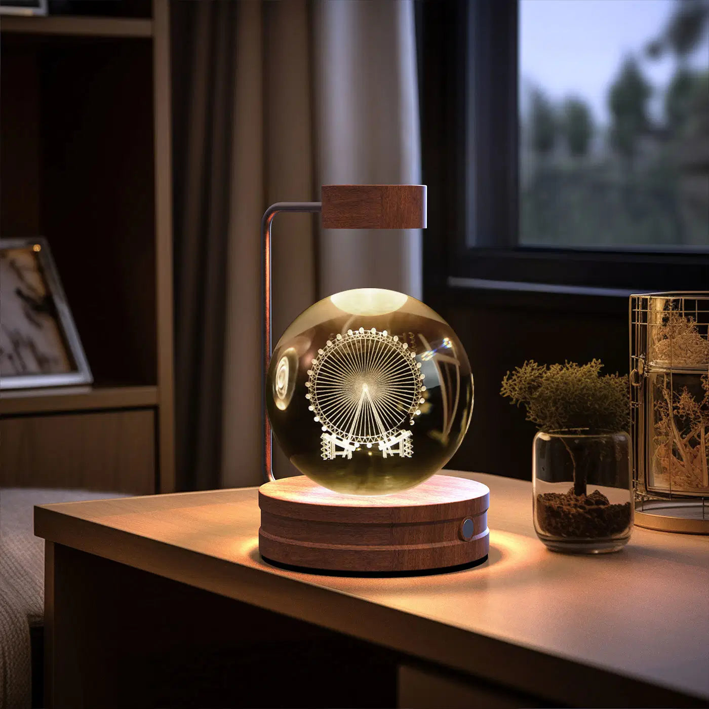 Crystal Night Light Dino Galaxy – warm USB mood light