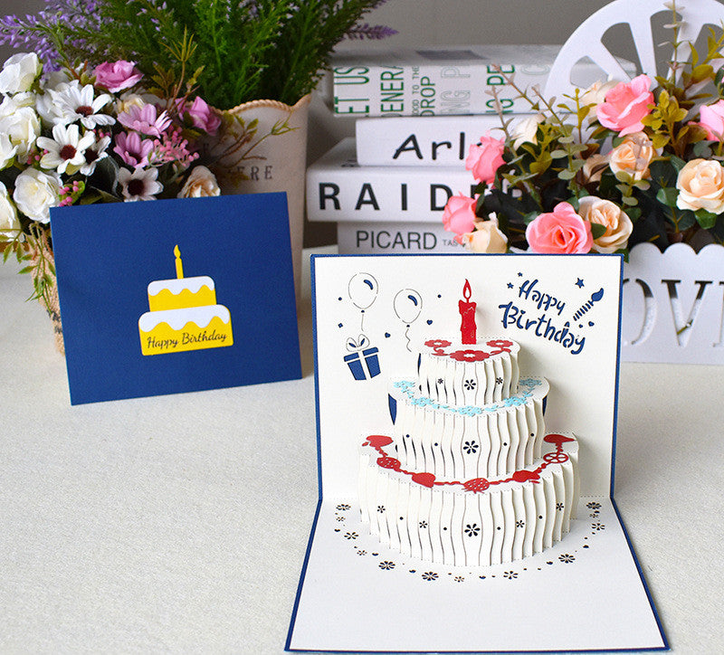 Tarjeta de cumpleaños tridimensional hecha a mano
