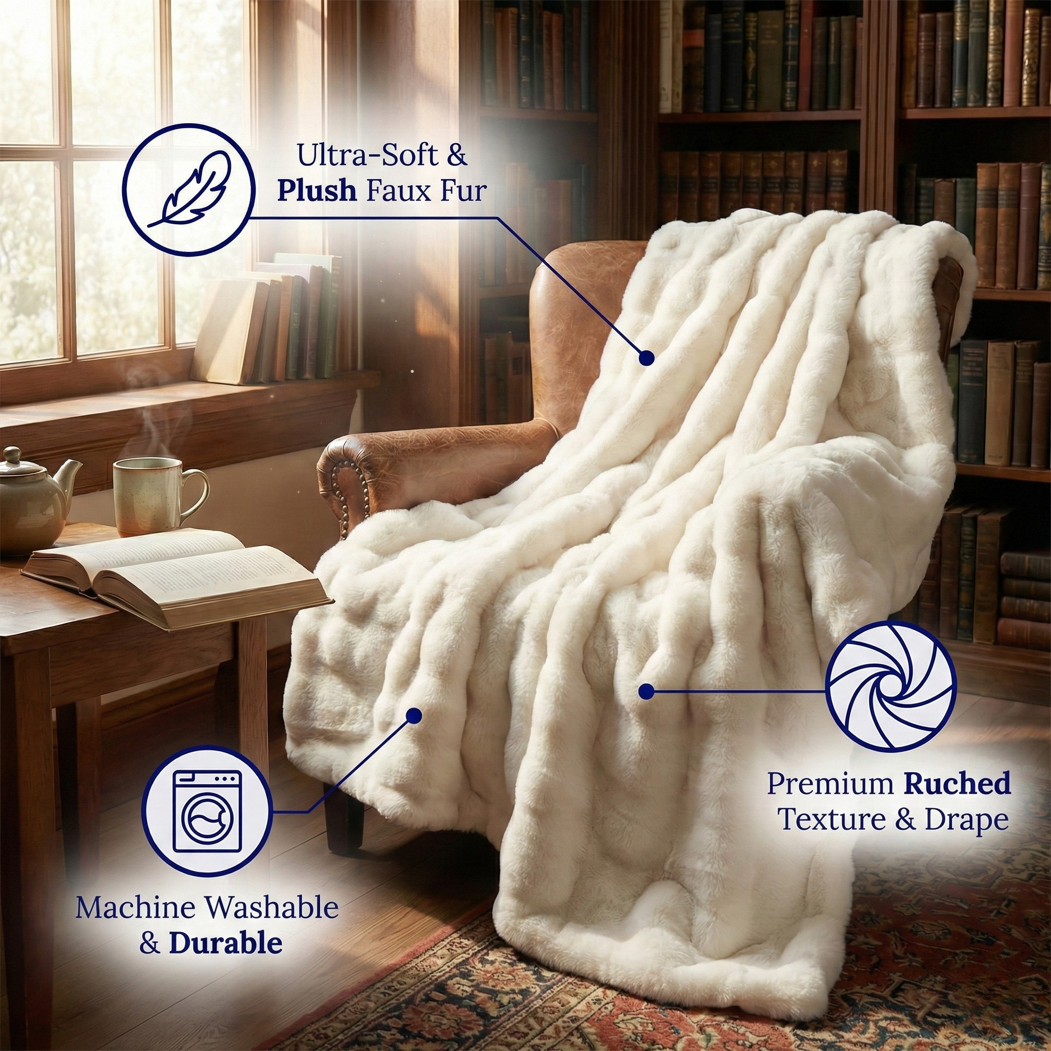 Melk-Flanellen Knuffeldeken – Wolkenzacht Comfort & Traditioneel Ontwerp