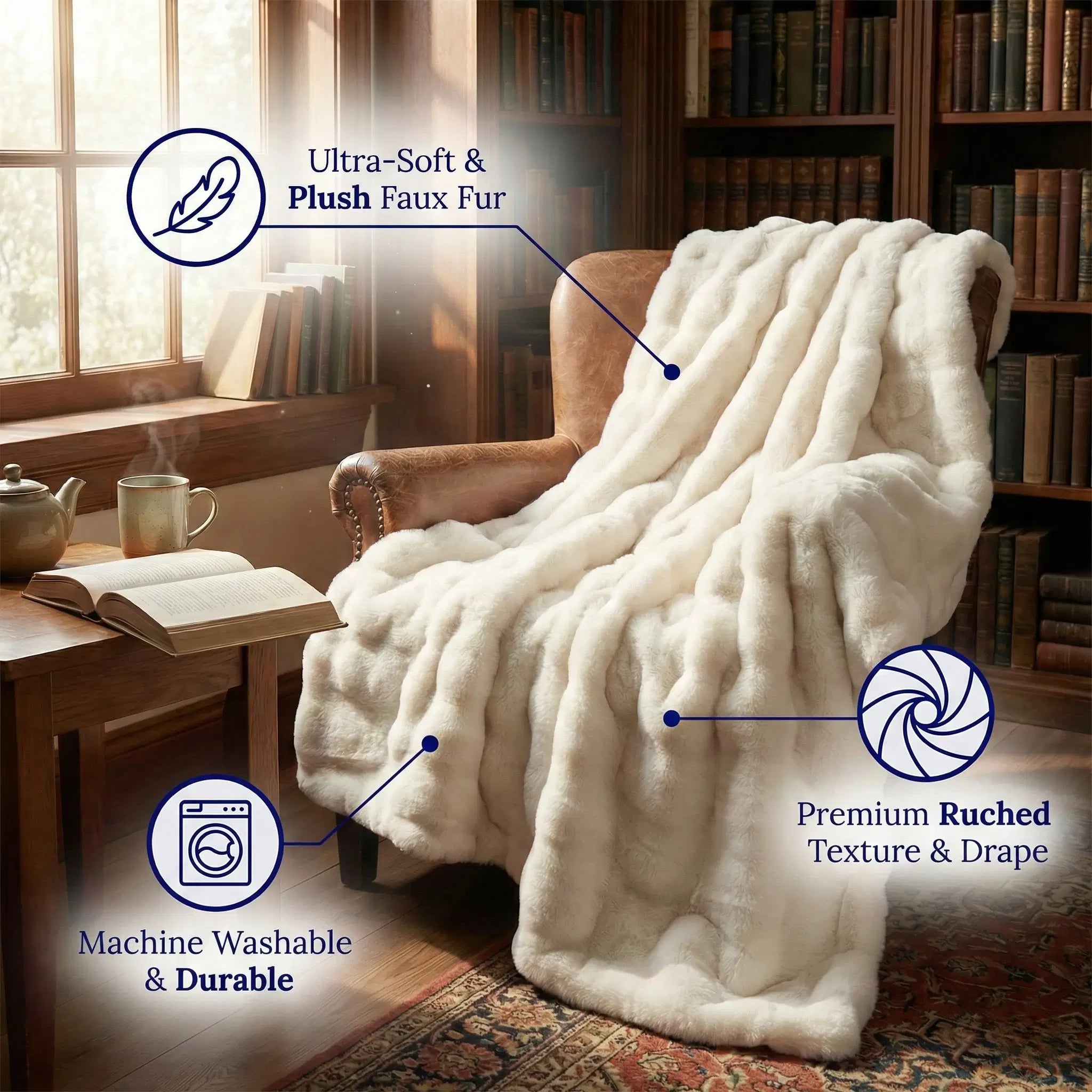 Coperta in flanella Milk – Comfort soffice come una nuvola & design moderno