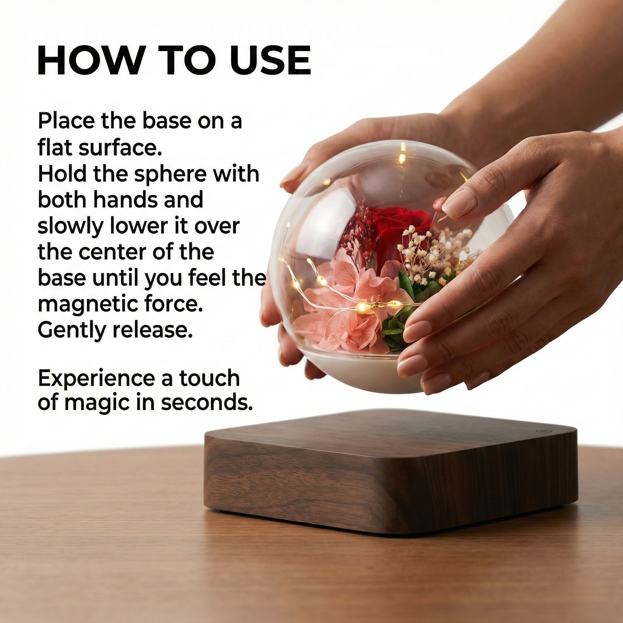 Magnetische Zwevende Rosenbol