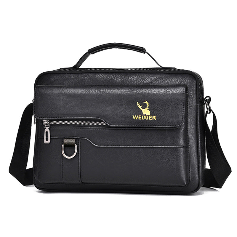 Elegant men's shoulder bag made of synthetic leather