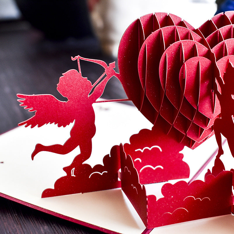 Tarjeta de felicitación 3D de alta calidad - Perfecta para boda y aniversario