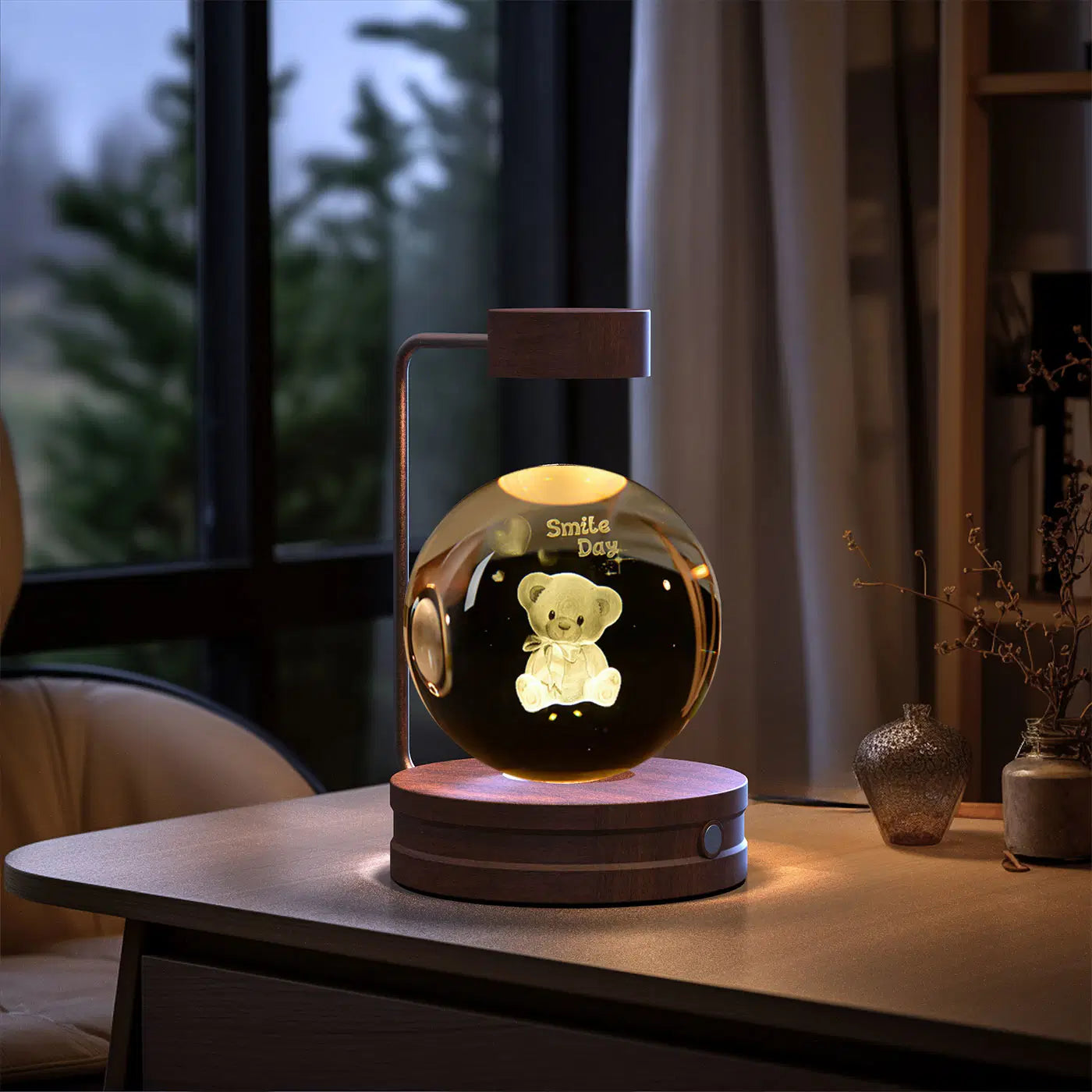 Crystal Night Light Dino Galaxy – warm USB mood light