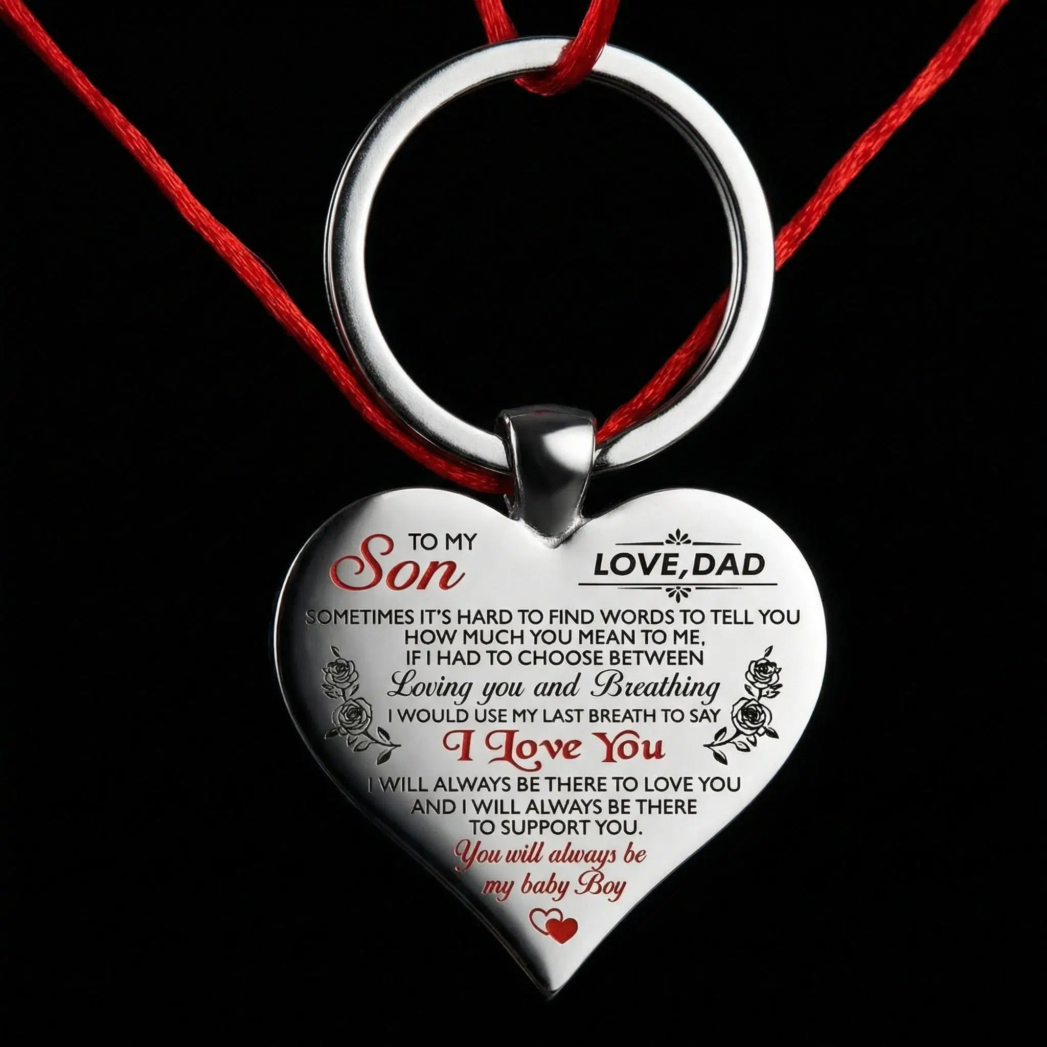 Heart-shaped keychain "Eternal Connection" – Personal gift for family &amp; partner