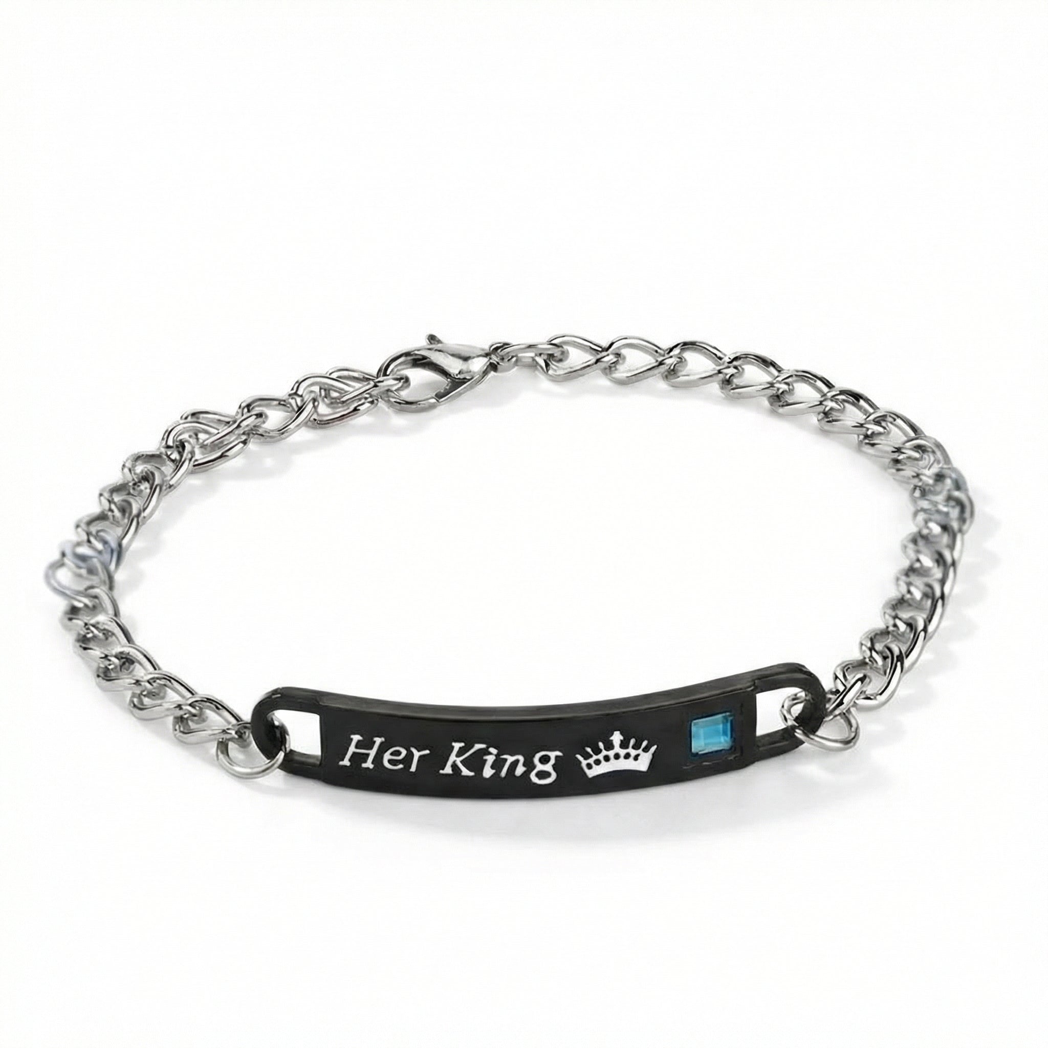 Couple armband set "Royal Bond" by Amorlune displayed with intricate designs and matching styles for couples.