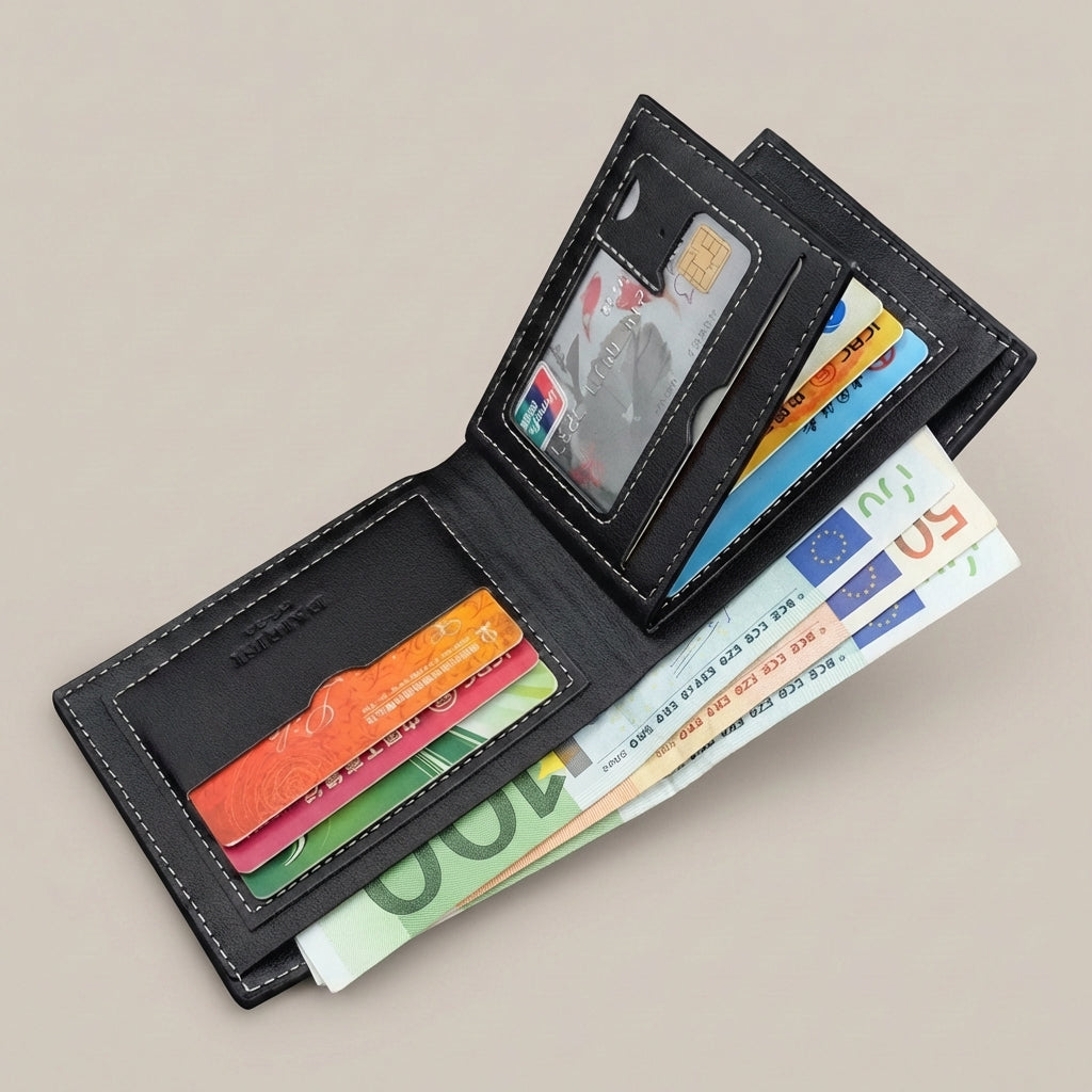 DAIQISI Slim Geldbörse für Männer – Karten & Münzen - Amorlune