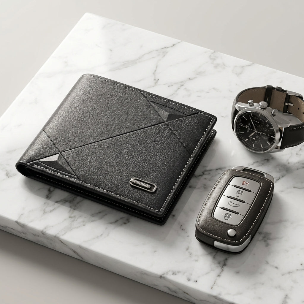 DAIQISI Slim Geldbörse für Männer – Karten & Münzen - Amorlune