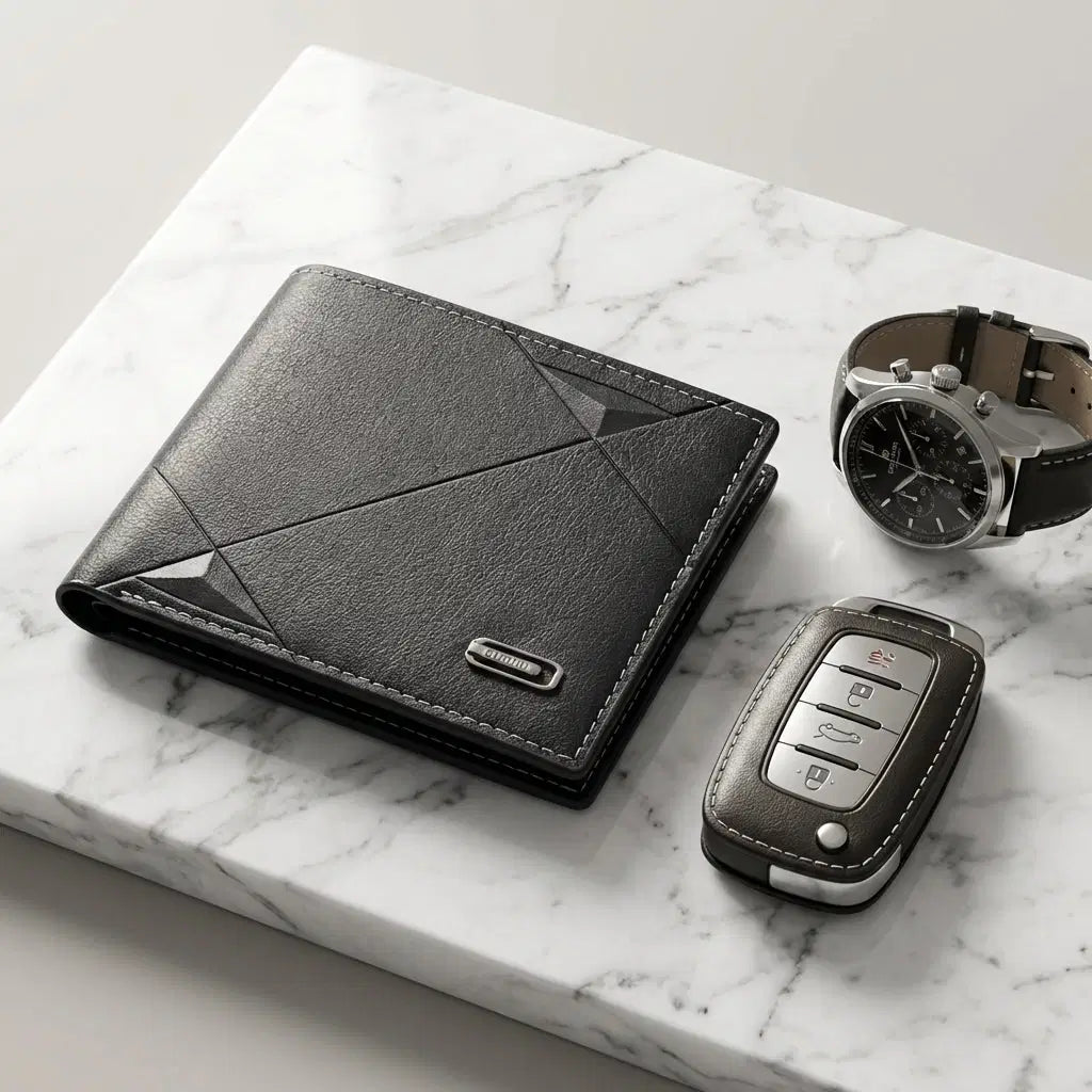DAIQISI Slim Geldbörse für Männer – Karten & Münzen - Amorlune