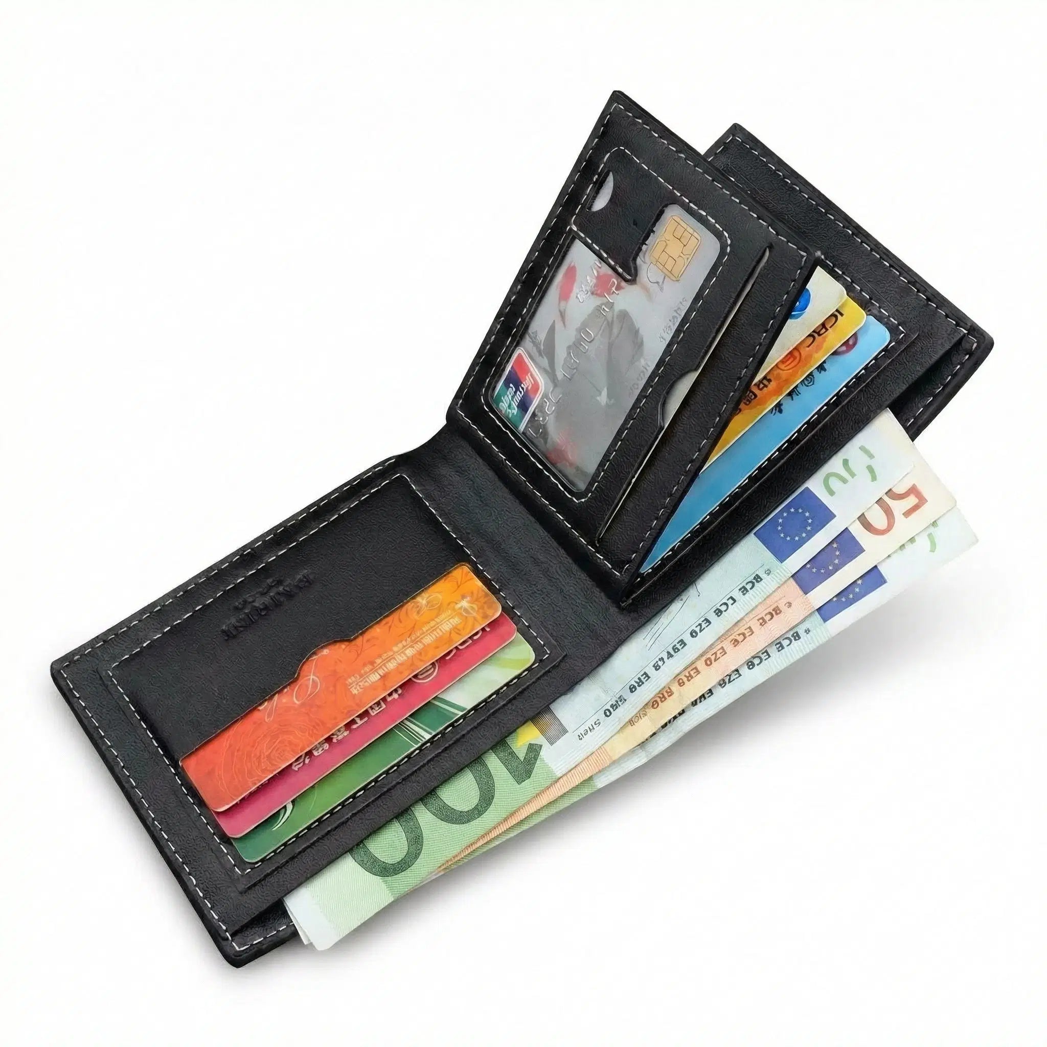 DAIQISI Slim Geldbörse für Männer – Karten & Münzen - Amorlune