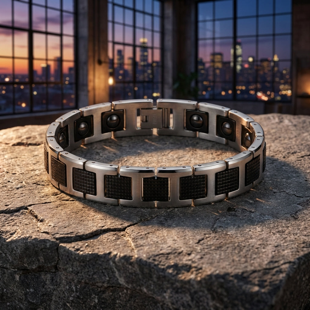 Herren-Armband aus Wolframstahl – Modernes & Maskulines Design - Amorlune